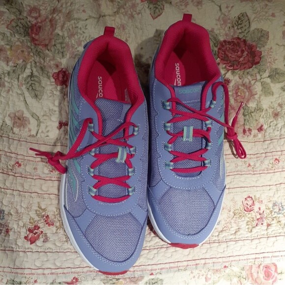 Saucony sneakers 7.5 dash running shoes athletic trainers new 6.5 big girls kids - Picture 2 of 4